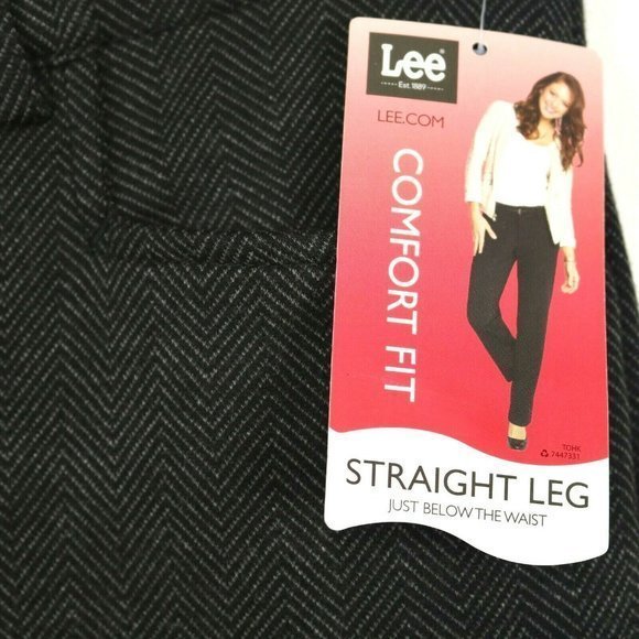 Lee Comfort Fit Pants Straight Gray Knit‎ Stretch 16 Short 16 x 30 - Picture 7 of 12